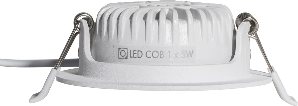 Вграден прожектор бял, накланящ се 8,2 см, с димируем LED до IP54 ултра тънък - Pupil