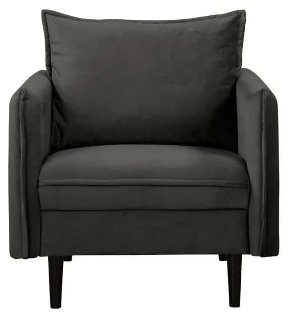 Тъмносиво кадифено кресло Juli – Ropez