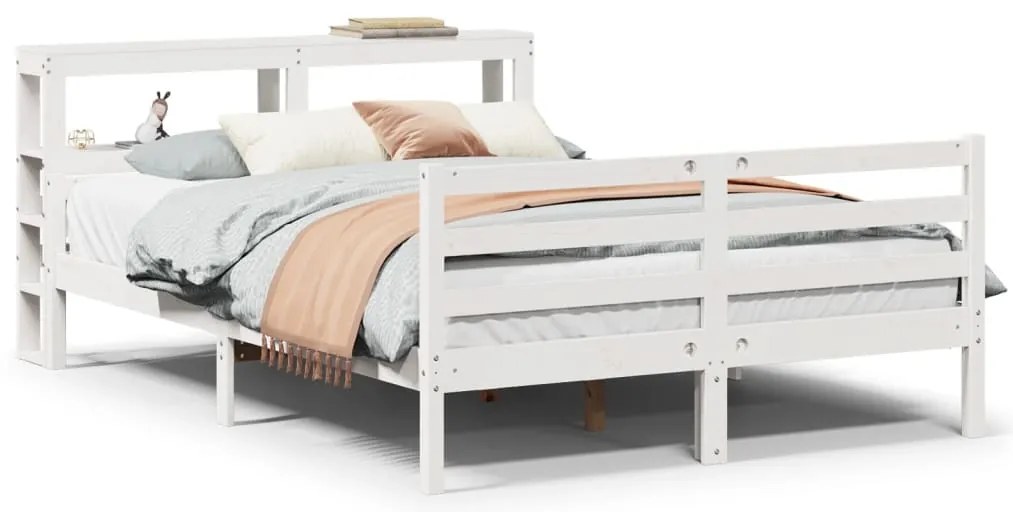 3305947 vidaXL Рамка за легло с табла, 160х200 см, бор масив