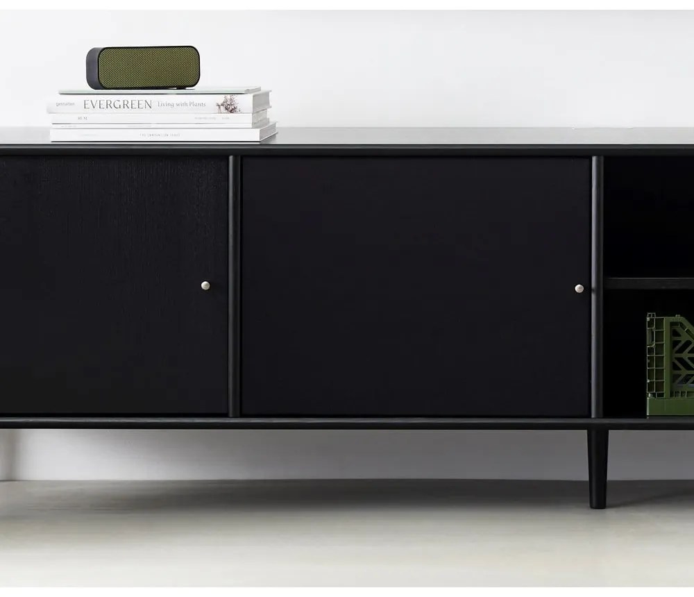 Черен ТВ скрин с метални крака Mistral 233 - Hammel Furniture