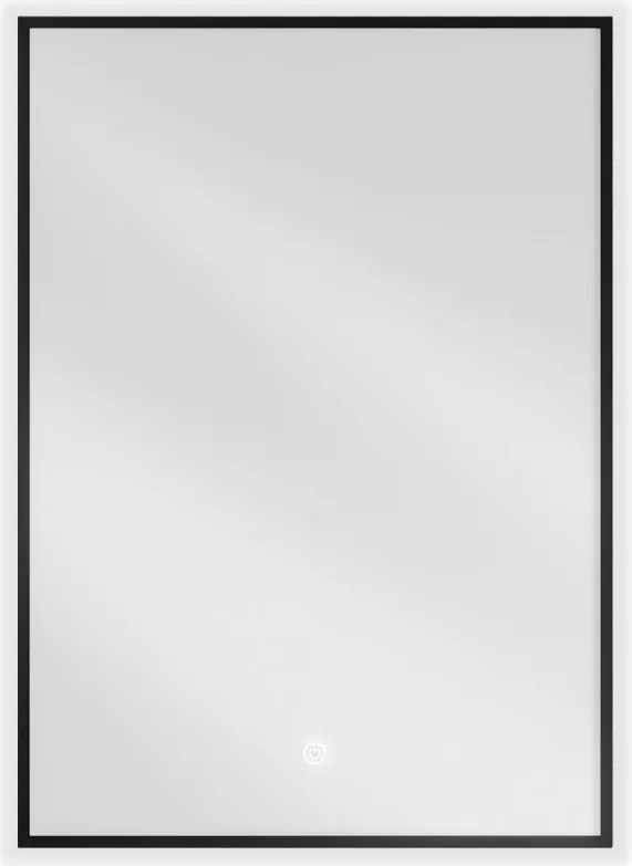 Mexen Erma осветено огледало за баня 50 x 70 см, LED 6000K, противымъгла, черна