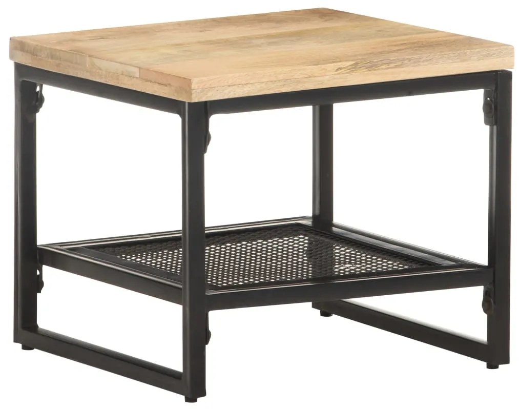 320241 vidaXL Странична маса, 40x40x35 см, мангово дърво масив