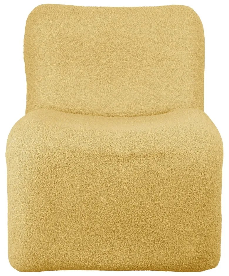 Кресло от букле в цвят жълта охра Fuerza – Leitmotiv