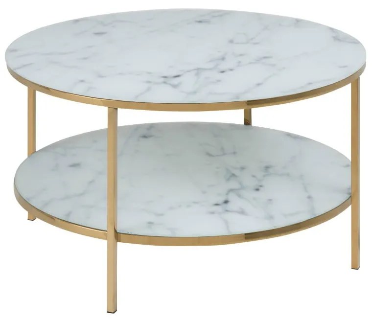 Бяла кръгла маса за кафе ø 80 cm Alisma - Actona