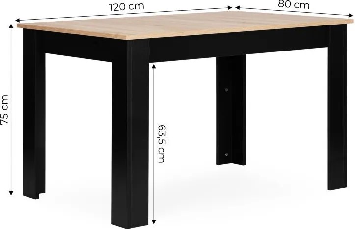 Кухня и маса за хранене 120 x 80 cm за 4 души