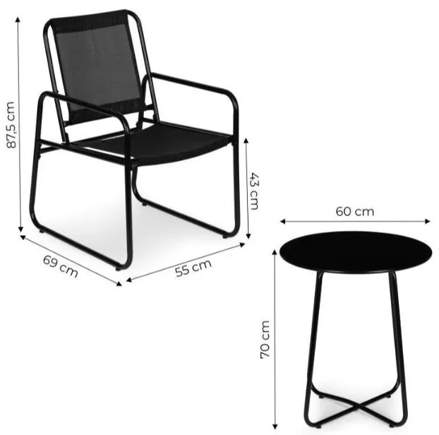 Градински мебели Black Simple