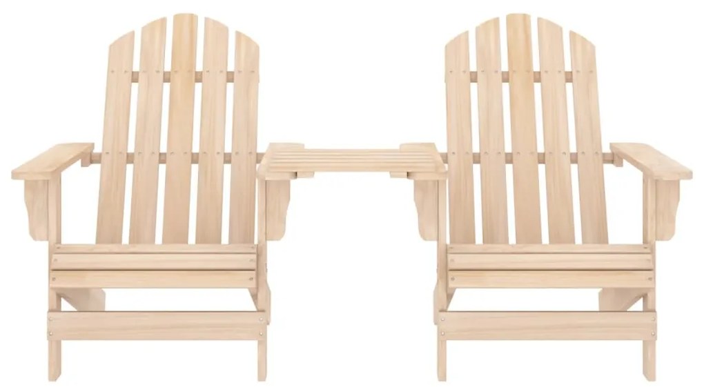 315892 vidaXL Градински столове Адирондак с масичка за чай, чам масив