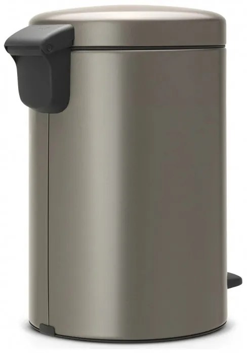 Кош за боклук с педал Brabantia NewIcon 649027, 12 л, Плавно затваряне, Противоплъзгаща основа, Сив