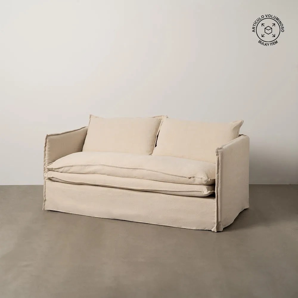 Кремав ленен диван 180 cm – Ixia