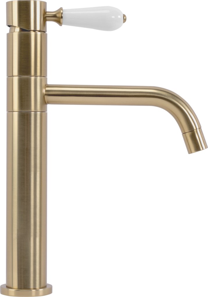 Смесител за мивка Rea Serra Brush Gold low