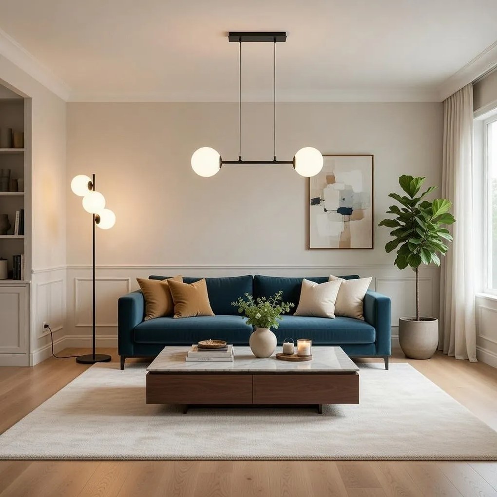 Лампион ФИОРЕ, черен/бял, 3xE27