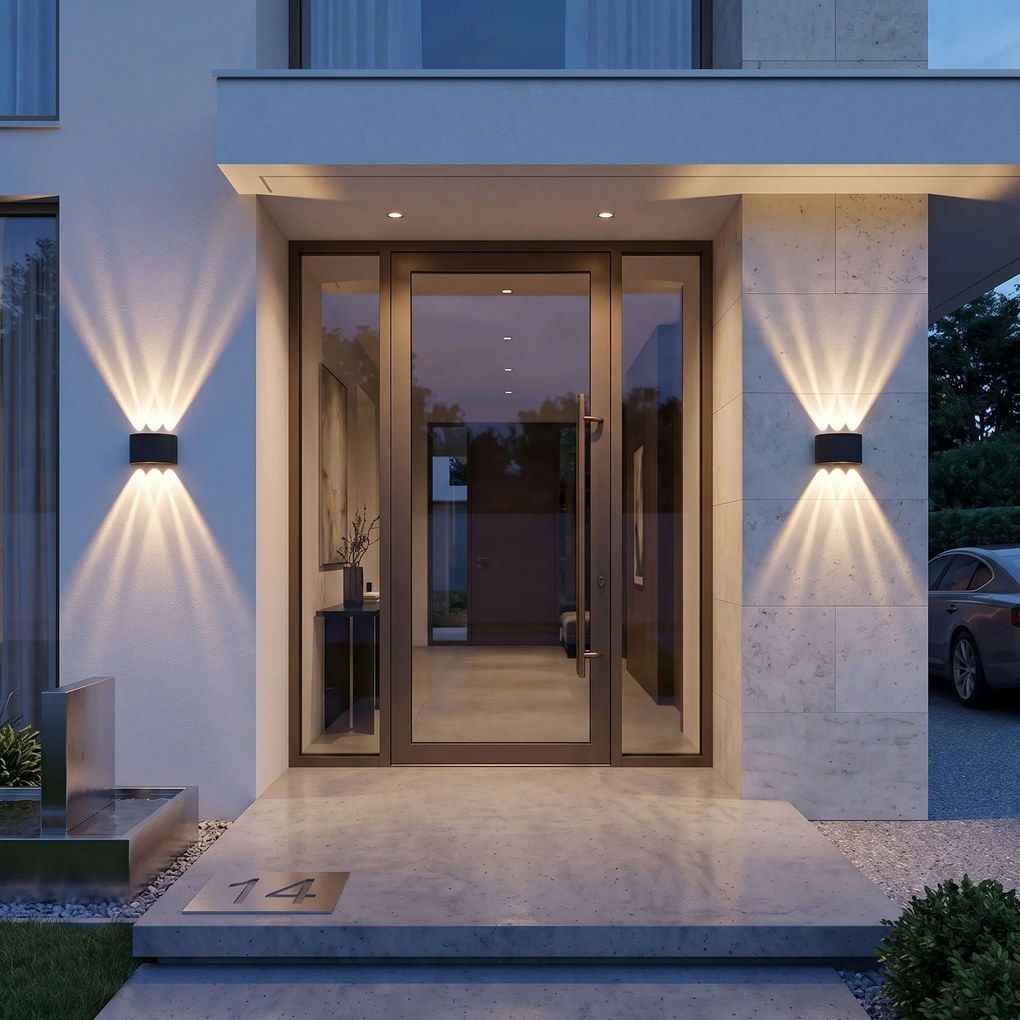 Фасадна лампа Аплик LED JNH040-6G Black