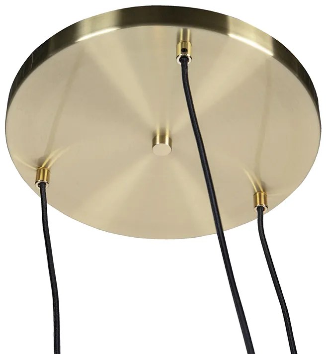 Смарт висяща лампа месинг вкл. 3 WiFi ST64 със синьо стъкло - Pallon