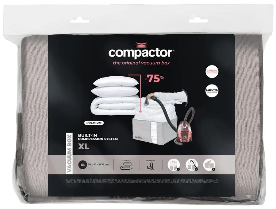 Сива компресионна кутия за съхранение , 210 л Oxford - Compactor