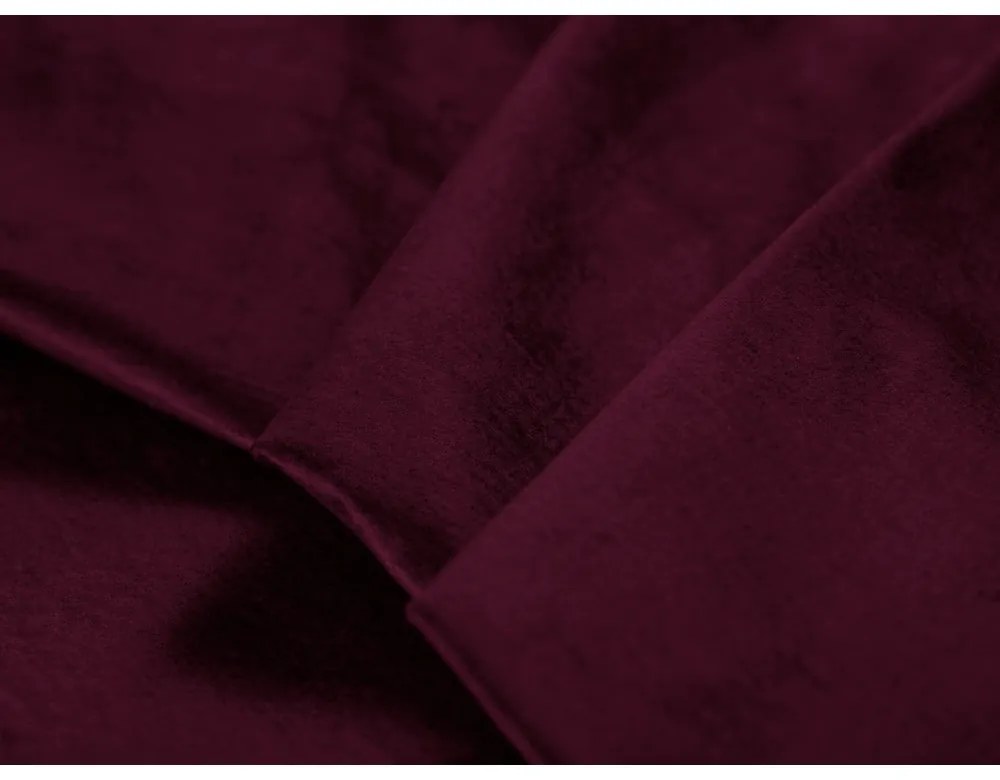 Тъмно червено кадифено канапе Luca - Milo Casa