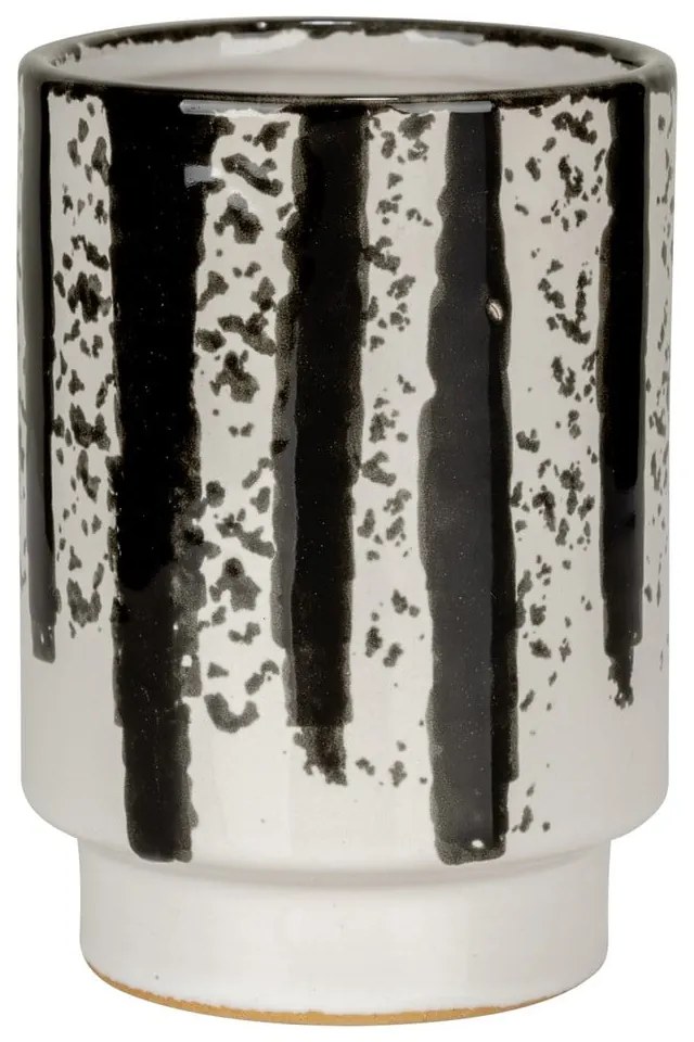 Черно-бяла керамична чаша за четки за зъби Subiza – Wenko