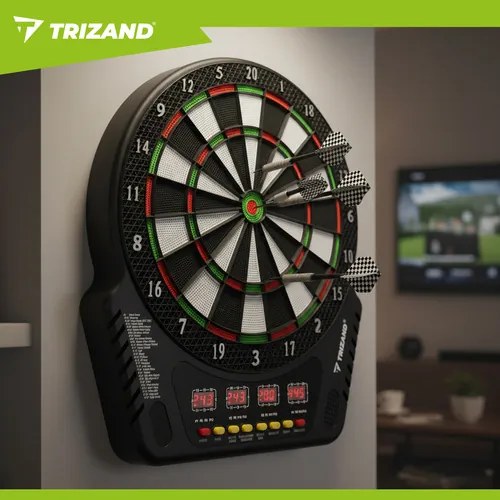 Електронен дартс Trizand 26307 с мишена, стрелички и LCD дисплей – Автоматично отчитане