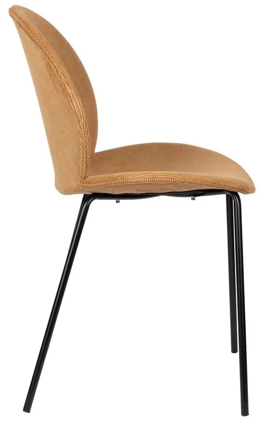 Жълти трапезни столове в цвят охра в комплект от 2 броя Bonnet - Zuiver