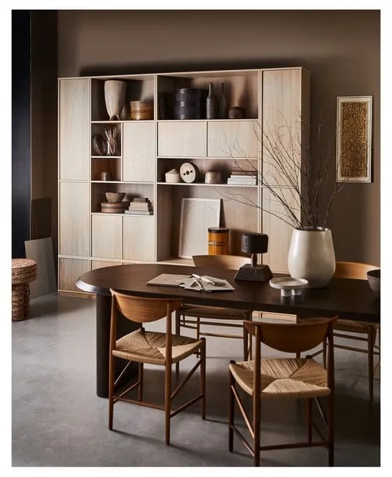 Трапезна маса от декор от орех 90x240 cm Ellips – vtwonen