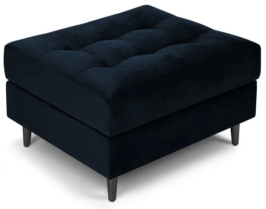 Табуретка за крака от синьо кадифе Santo - Milo Casa