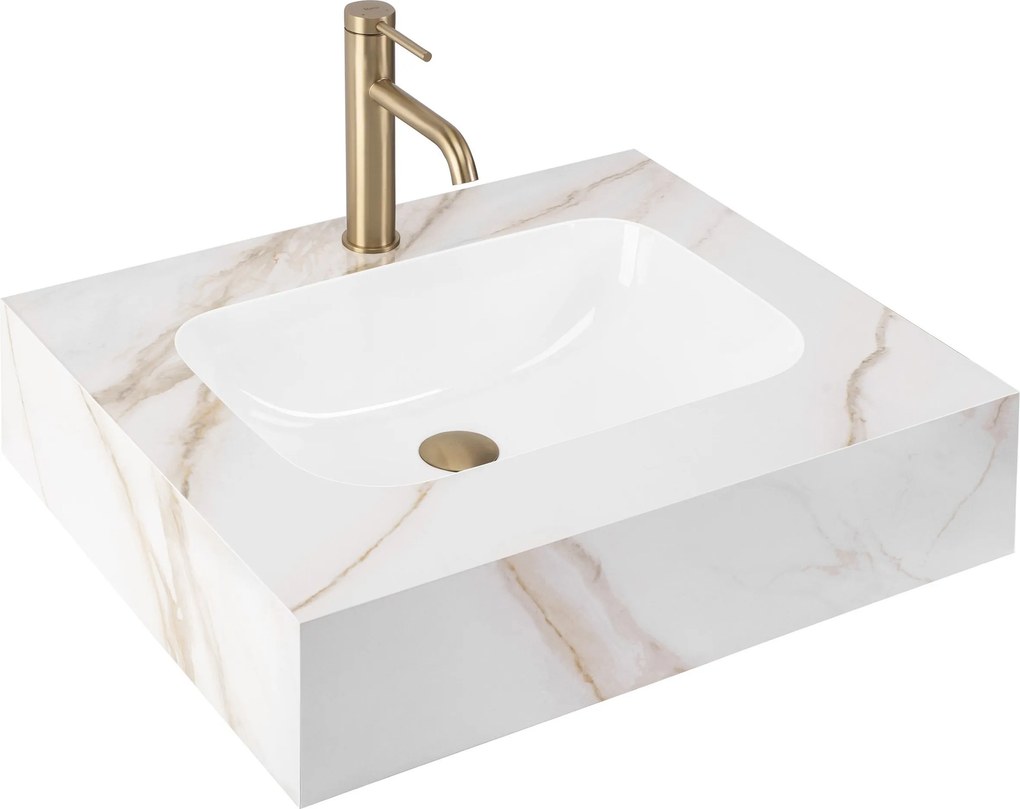 Стенна мивка REA Aresa Grey Gold 60