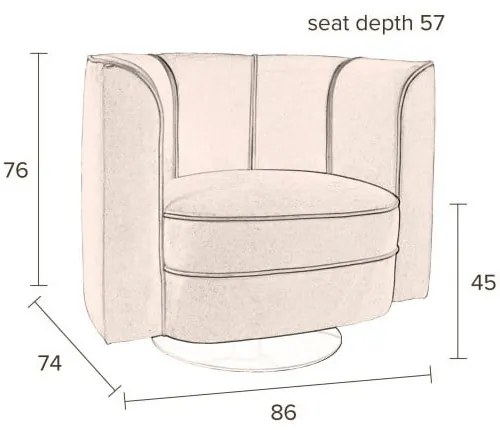 Оранжев фотьойл Flower - Dutchbone
