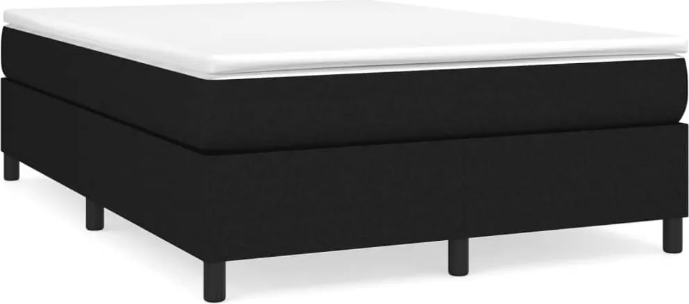 3120864 vidaXL Рамка за легло с пружини, черна, 140x200 см плат