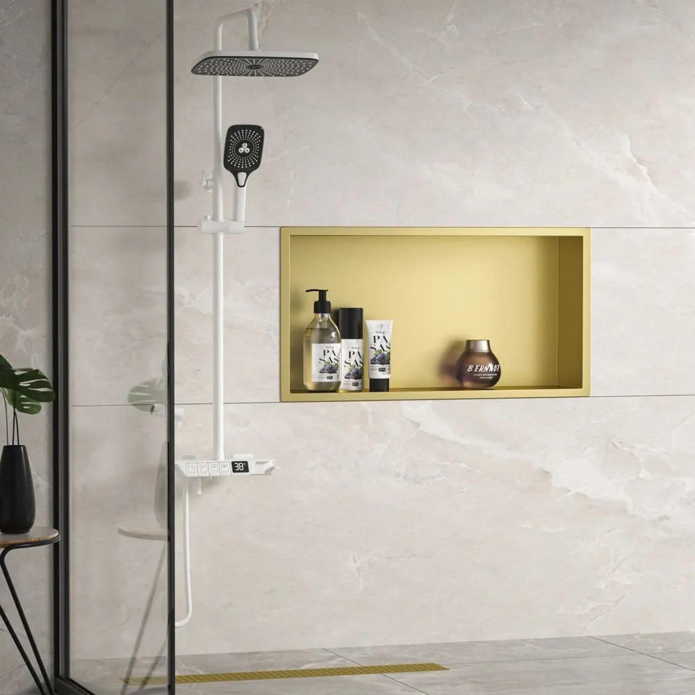 Вграден рафт за баня  30x60 gold brush