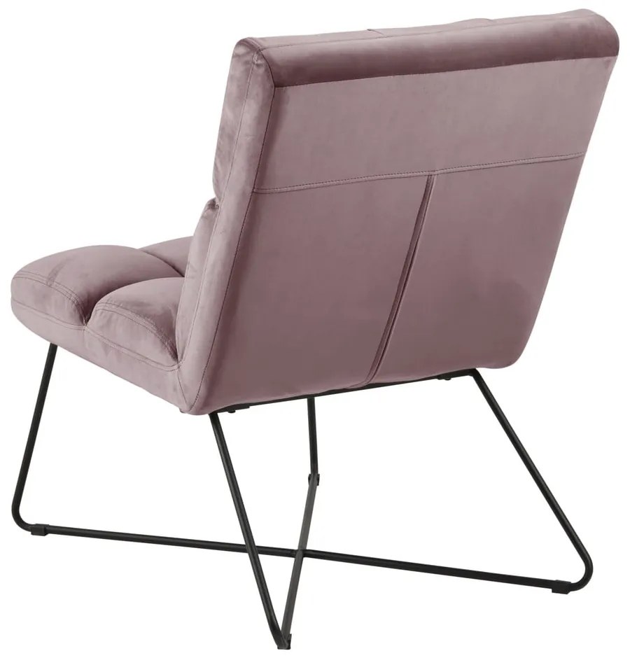 Розово кадифено кресло Alba – Actona