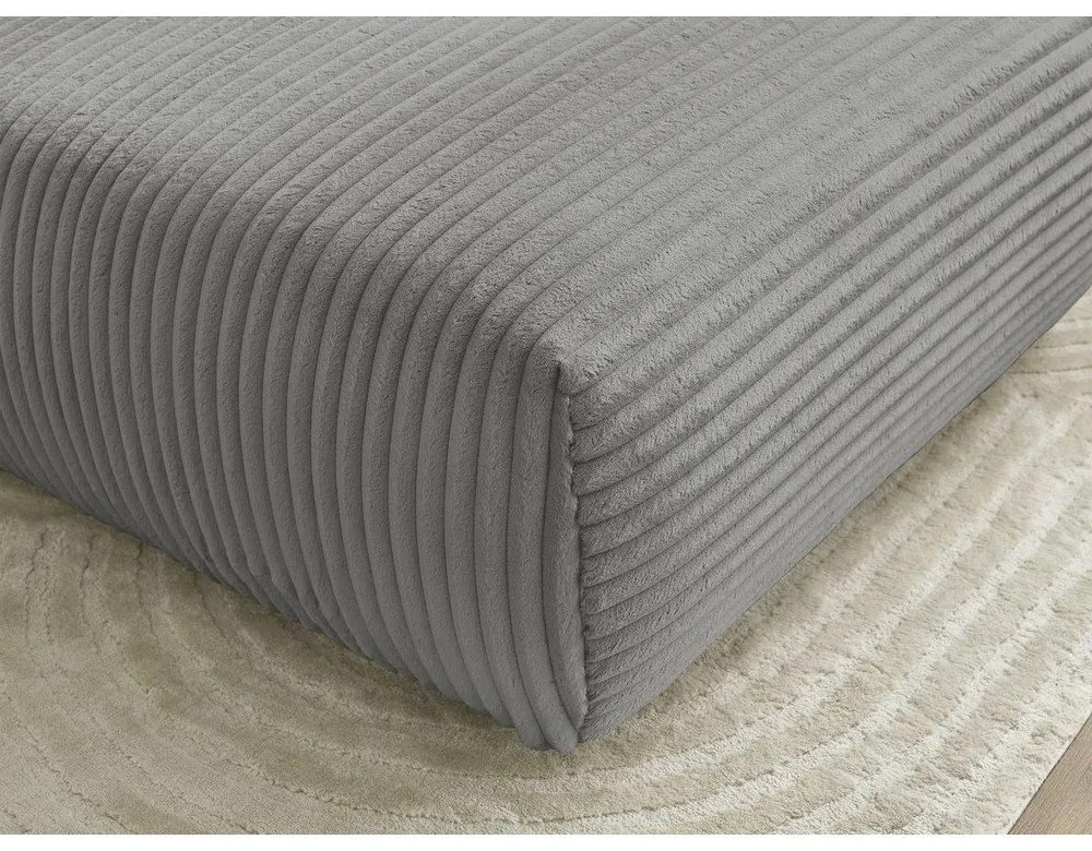 Тъмносива табуретка от рипсено кадифе Lucien – Bobochic Paris