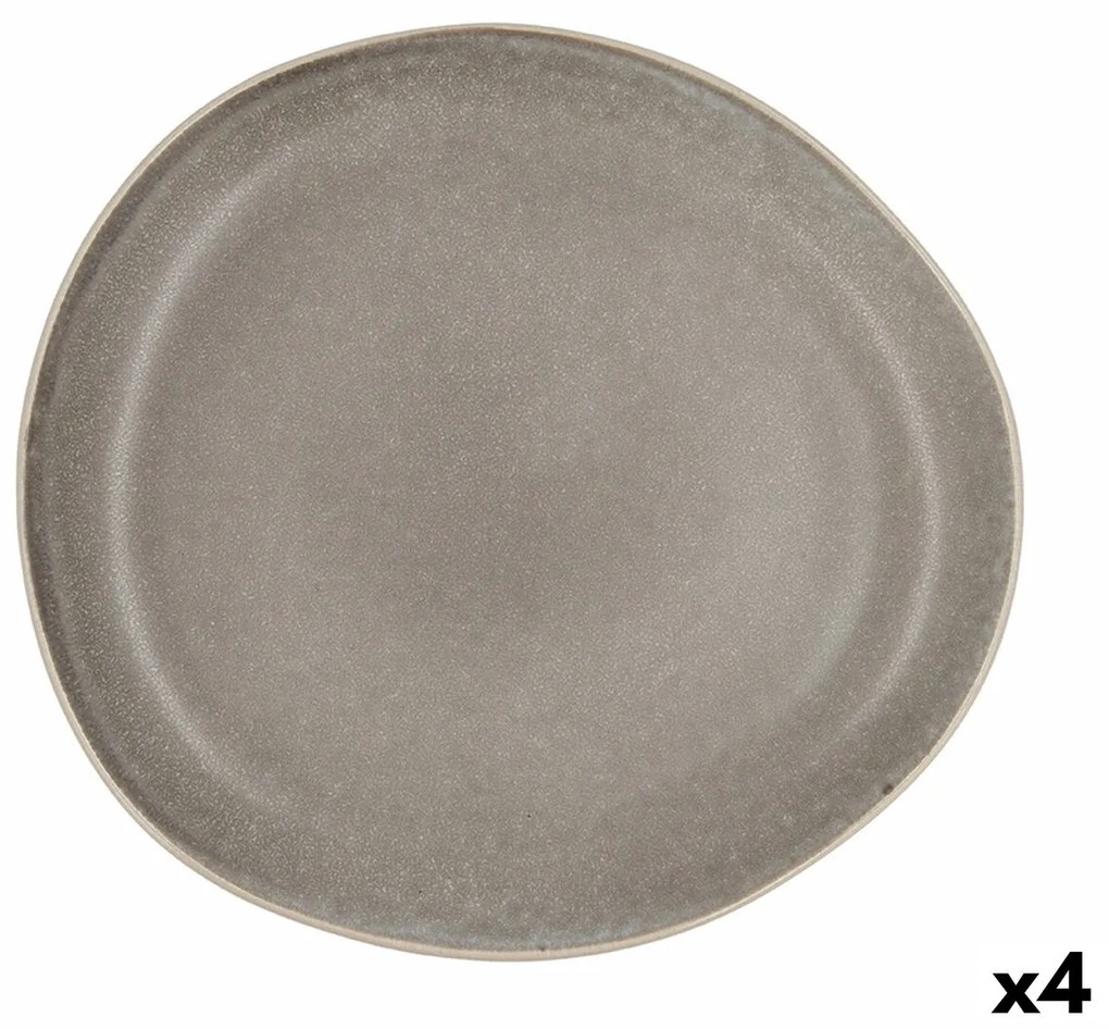 Lame plaat Bidasoa Gio Случаен Керамика Сив 26,5 cm (4 броя)