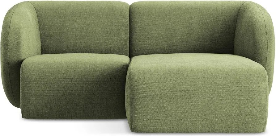 Зелен шенилов ъглов диван (десен ъгъл) Lani – Makamii