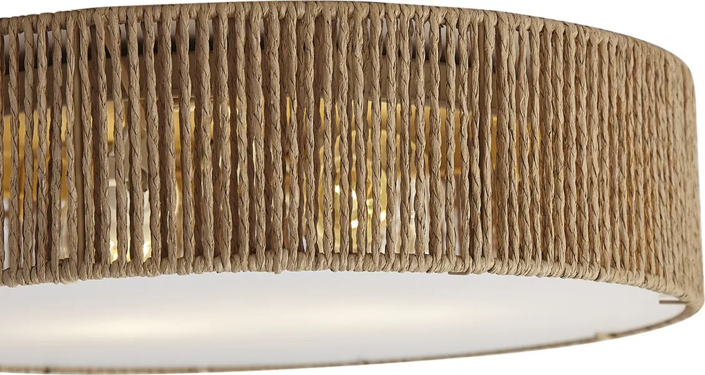 Japandi плафон естествен с абажур 38 см 2 светлини - Luz