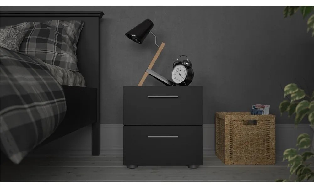 Черно нощно шкафче Pepe - Tvilum