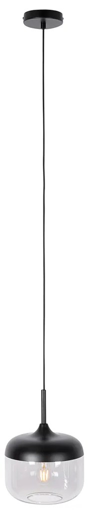 Дизайнерски висящ аплик черен със злато и опушено стъкло - Kyan