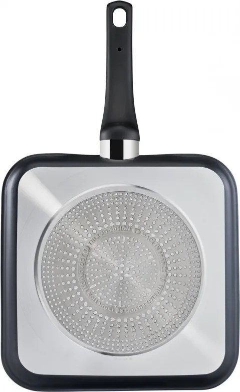 Грил тиган Tefal SELECTION G2844032, 26x26 cм, Незалепващо титаниево покритие, Thermo-Signal, Thermo-Fusion, Индукция, Черен