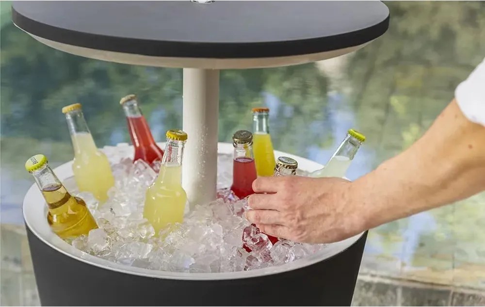 Пластмасова кръгла градинска маса с тавичка за лед ø 49,5 cm Cool – Keter