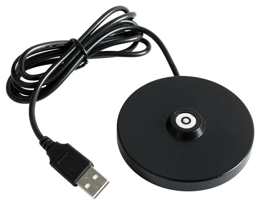 Комплект от 2 настолни лампи гъби кремаво с включена станция за зареждане - Raika