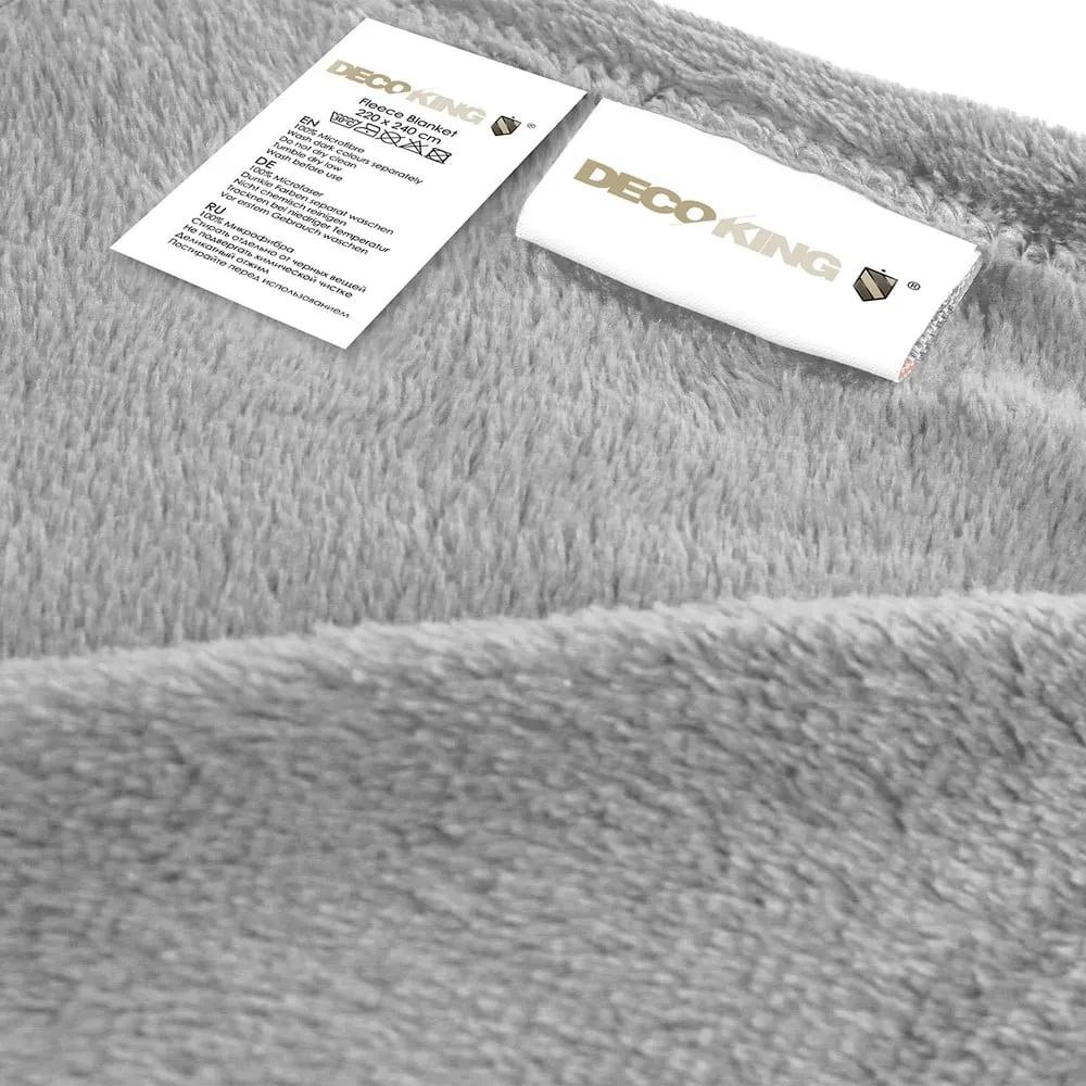 Светлосиво одеяло от микрофибър , 70 x 150 cm Mic - DecoKing