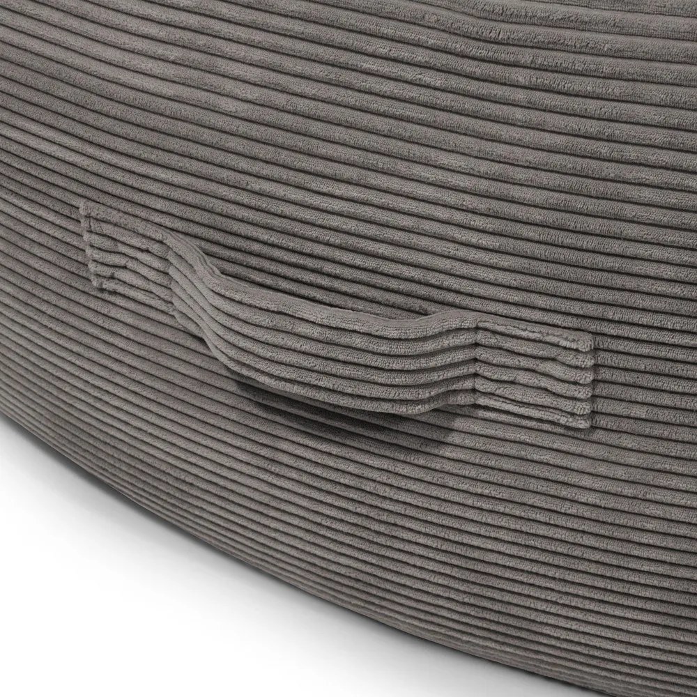 Тъмнокафяв пуф от рипсено кадифе Roll 190 – SLOWDOWN