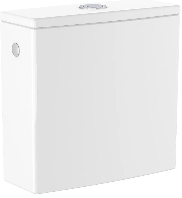 Тоалетно казанче A341680000, с двоен бутон 4,5/3л, със странично захранване, бял гланц, 37x14.5x36.5см