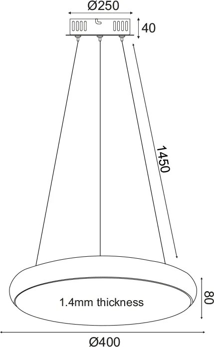 таванна светлина Mode LED-бял-Диаметър: 40 См.