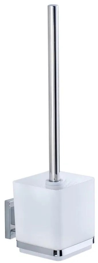 WENKO 22695100-WC четка VACUUM-LOC QUADRO ED 9,5x37 cm сребриста/лъскав хром/прозрачна