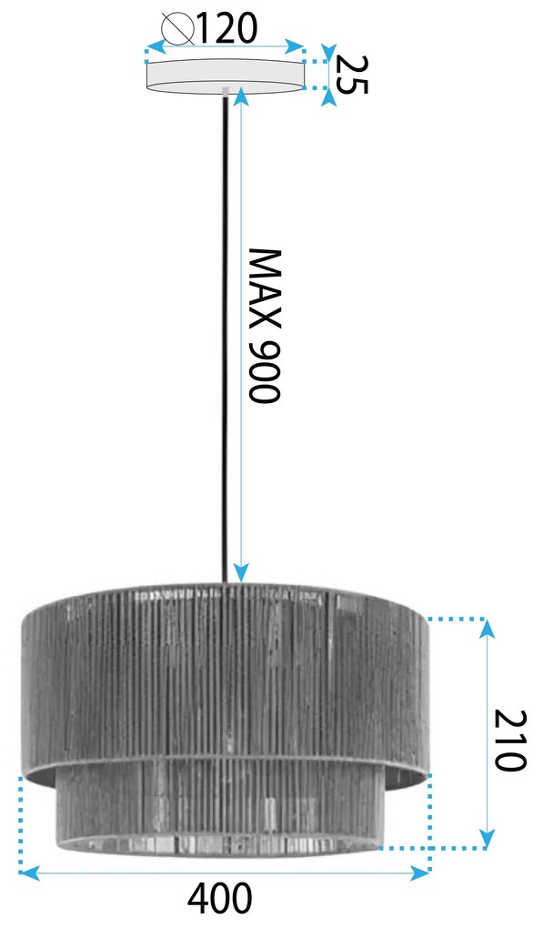 Пендел APP1836-1CP NATURE BLACK