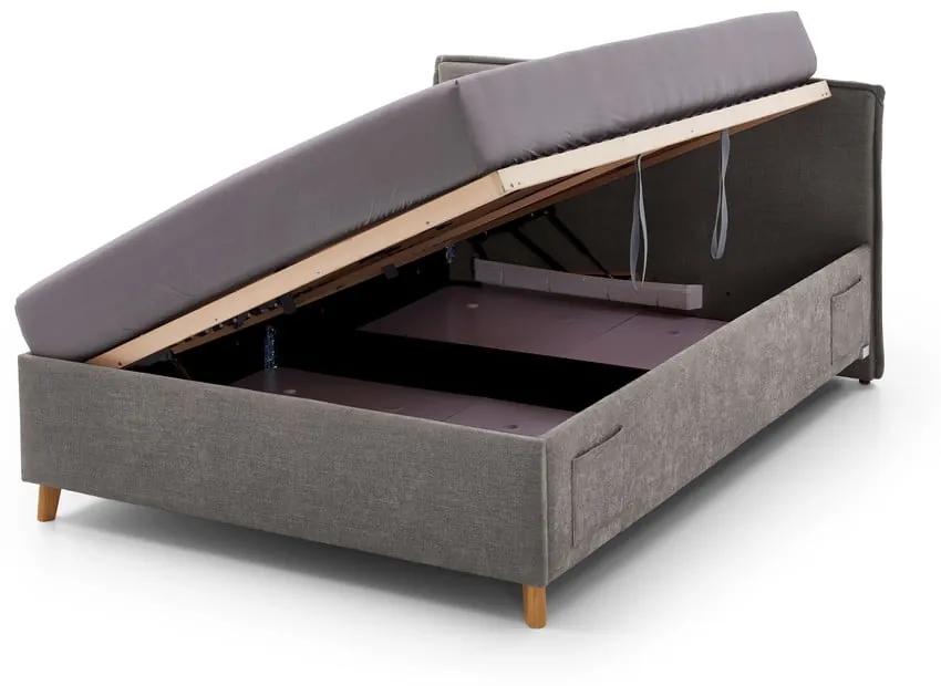 Сиво детско легло с място за съхранение 120x200 cm Fun – Meise Möbel