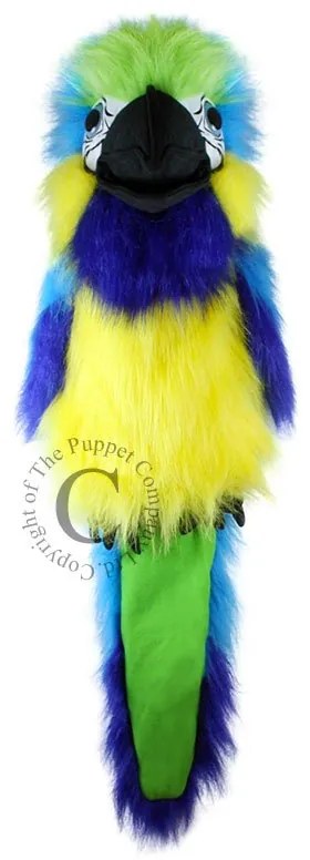 The Puppet Company - Кукла за театър, Синьо-жълт Ара, серия Големи птици, 74 см.