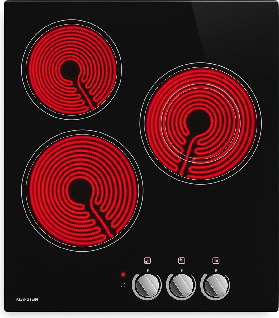 Klarstein Керамичен плот EasyCook | 3 зони за готвене | 4700 W | 11 нива на мощност | 45 см