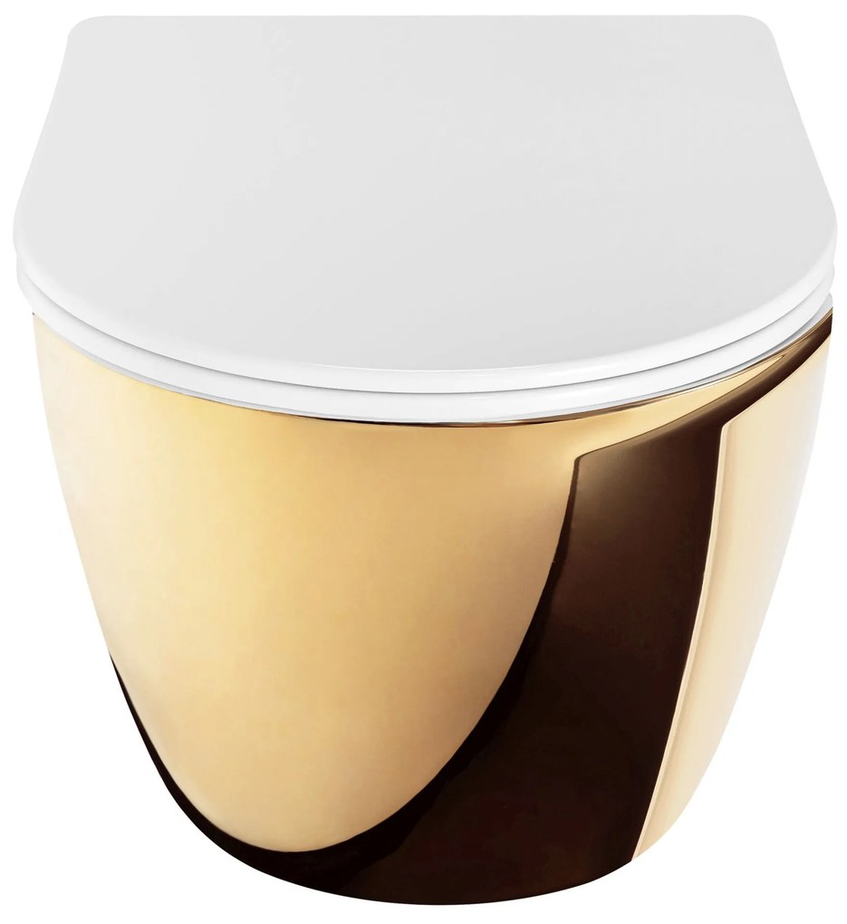 тоалетна чиния Rea Carlo Mini Tornado NFQ GOLD WHITE