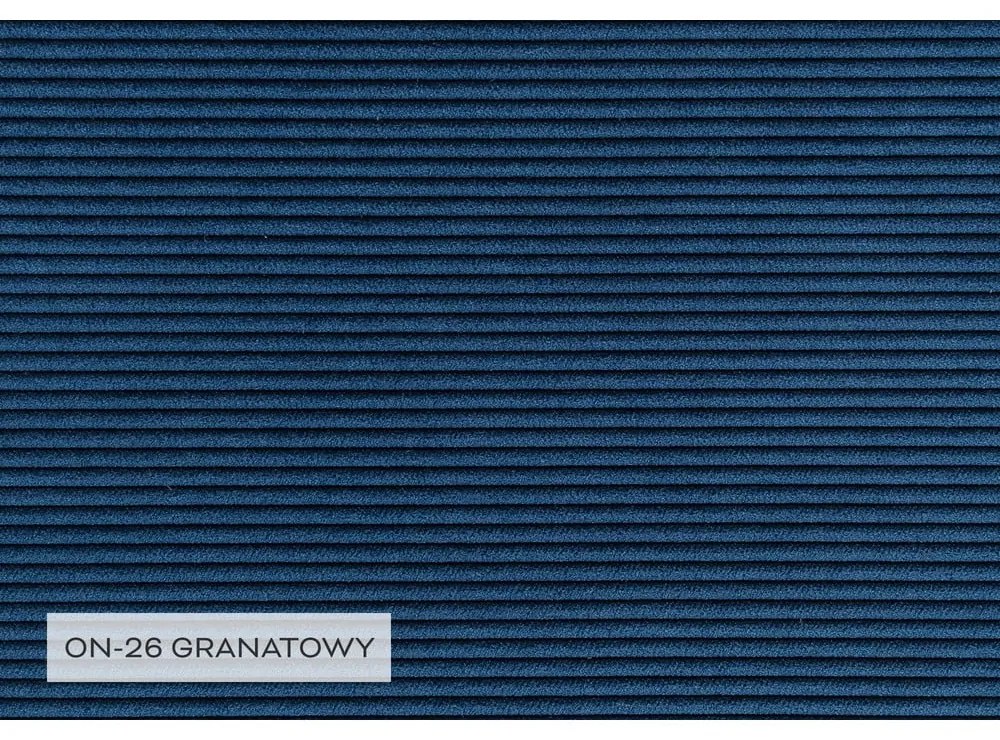 Тъмносин разтегателен ъглов диван от рипсено кадифе (десен ъгъл) Lofty Lilly – Miuform