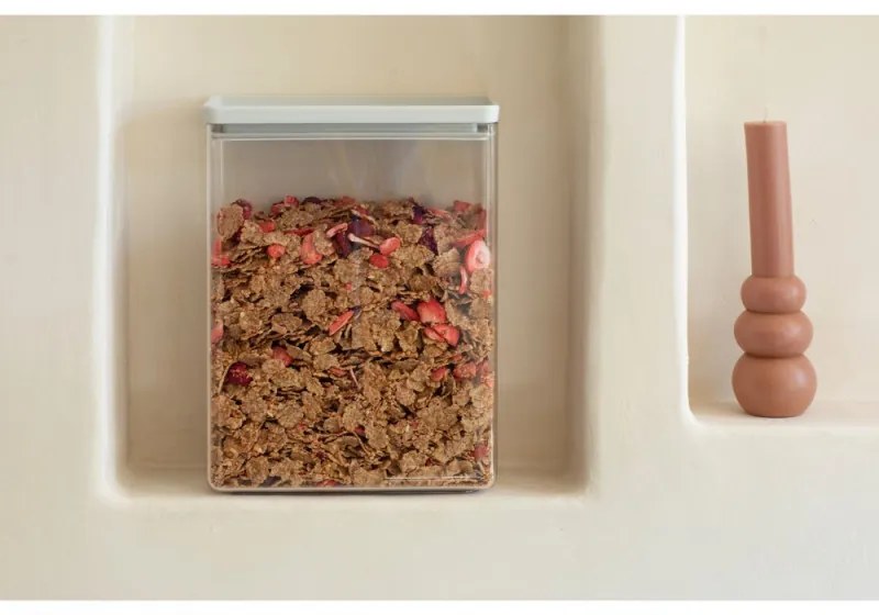 Кутия за съхранение Brabantia Tasty+ Stackable 1008878, 5.4 л, Силиконово уплътнение, Без BPA, Светлосив